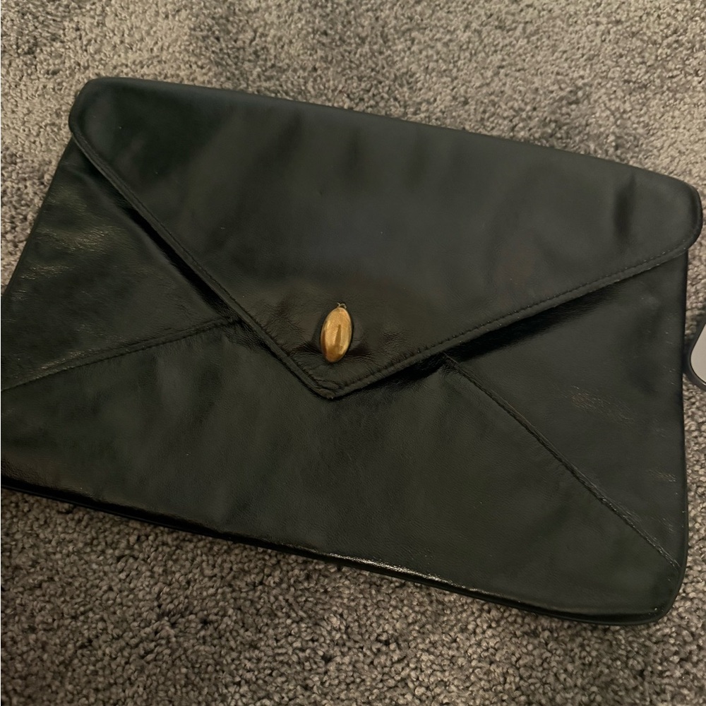 Chic Black Envelope Clutch